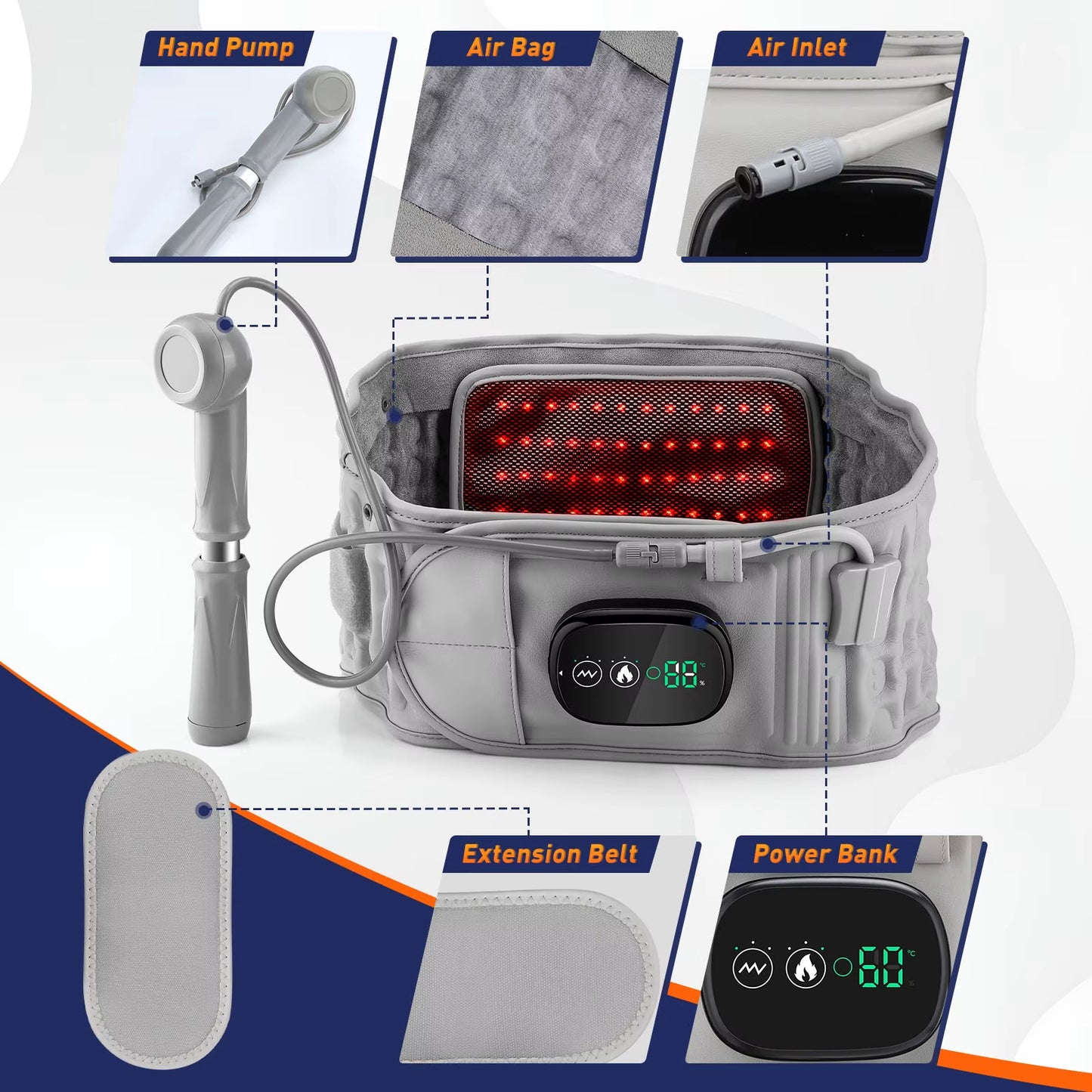 Inflatable Belt Decompression Massager