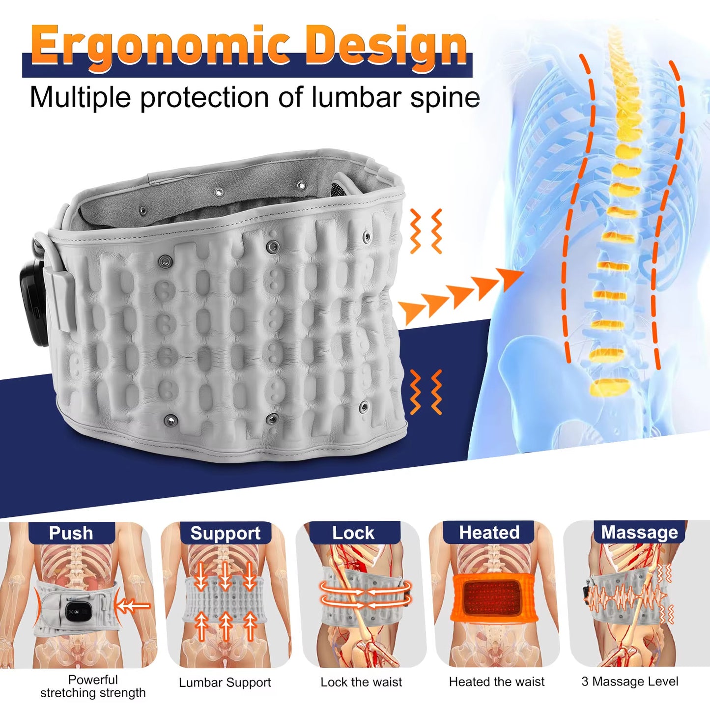 Inflatable Belt Decompression Massager